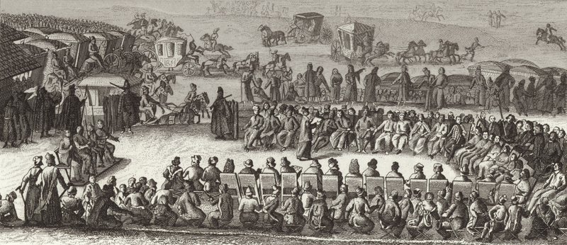 Zasedání Polského národního shromáždění. Ilustrace pro Bilder-Atlas (rytina) od German School