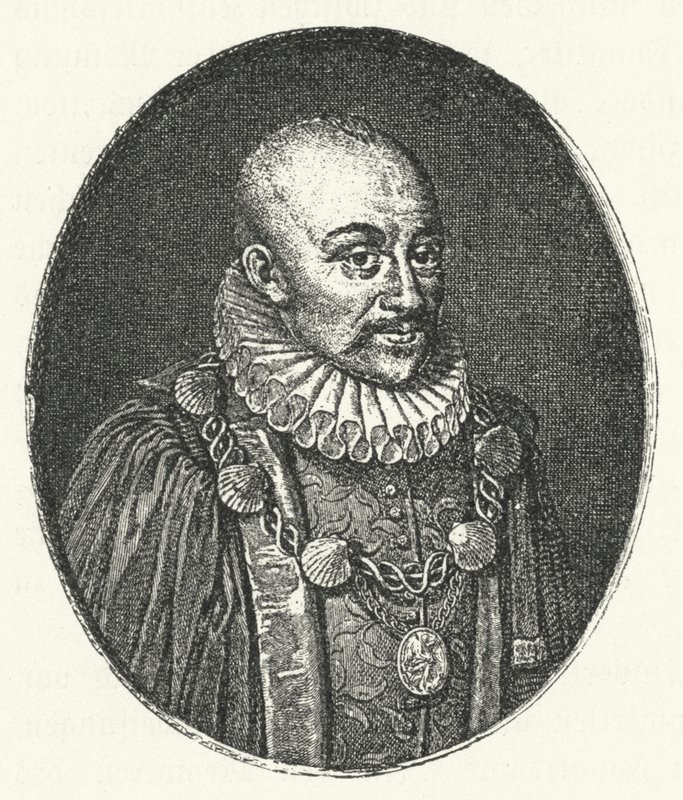 Michel de Montaigne, francouzský filozof (rytina) od German School