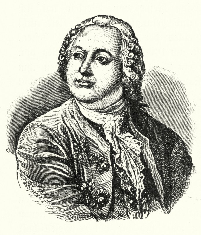 Michail Lomonosov, ruský spisovatel a vědec (rytina) od German School