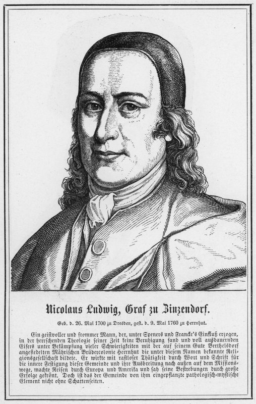 Nicolaus Ludwig, hrabě ze Zinzendorfu (rytina) od German School