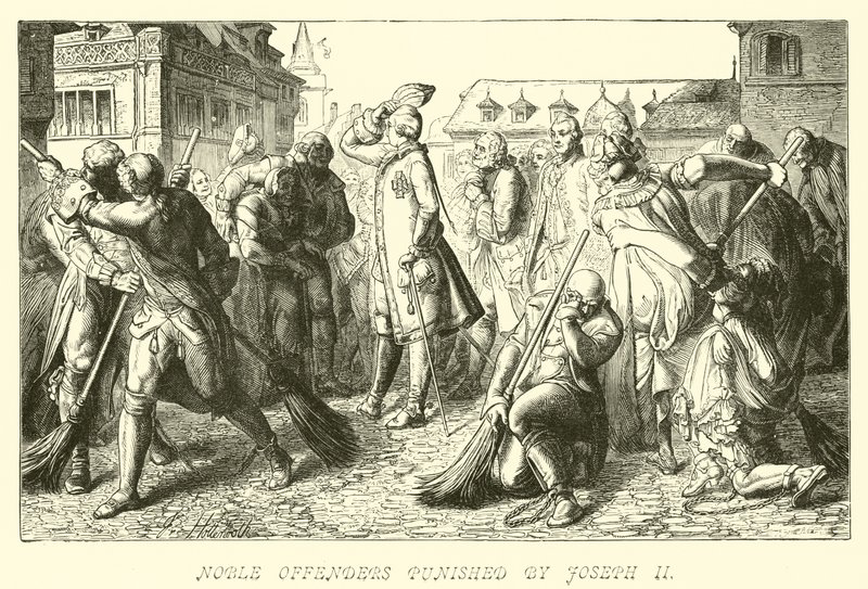 Urození provinilci potrestaní Josefem II od German School