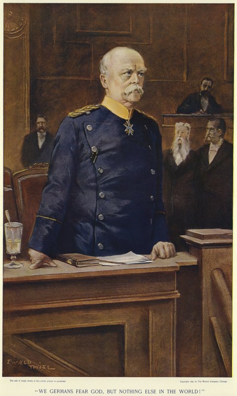 Otto von Bismarck během projevu k Reichstagu od German School