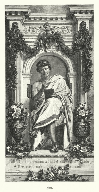 Ovidius, římský básník (rytina) od German School