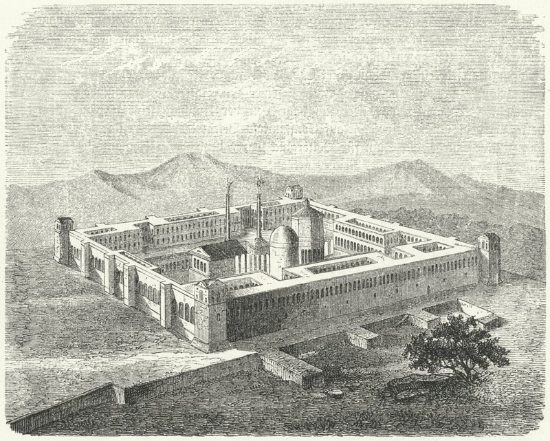 Diokleciánův palác v Saloně, hlavním městě římské provincie Dalmácie (rytina) od German School