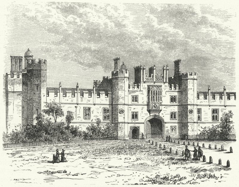 Palace of Whitehall, Londýn (rytina) od German School