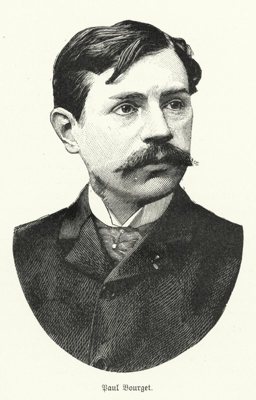 Paul Bourget , francouzský romanopisec (litho) od German School