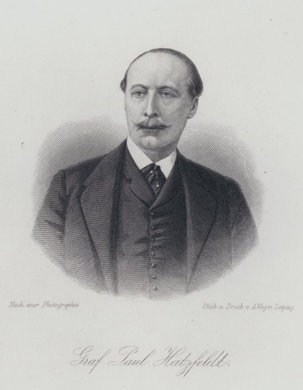 Paul von Hatzfeldt , německý diplomat a politik (rytina) od German School