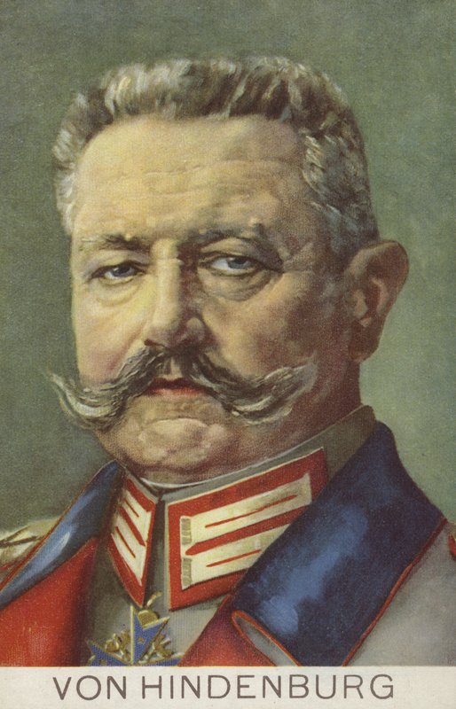 Paul von Hindenburg , německý polní maršál a politik (barva lito) od German School
