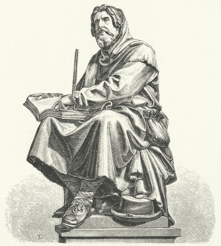 Peter Waldo, zakladatel středověkého křesťanského duchovního hnutí známého jako valdenští (rytina) od German School