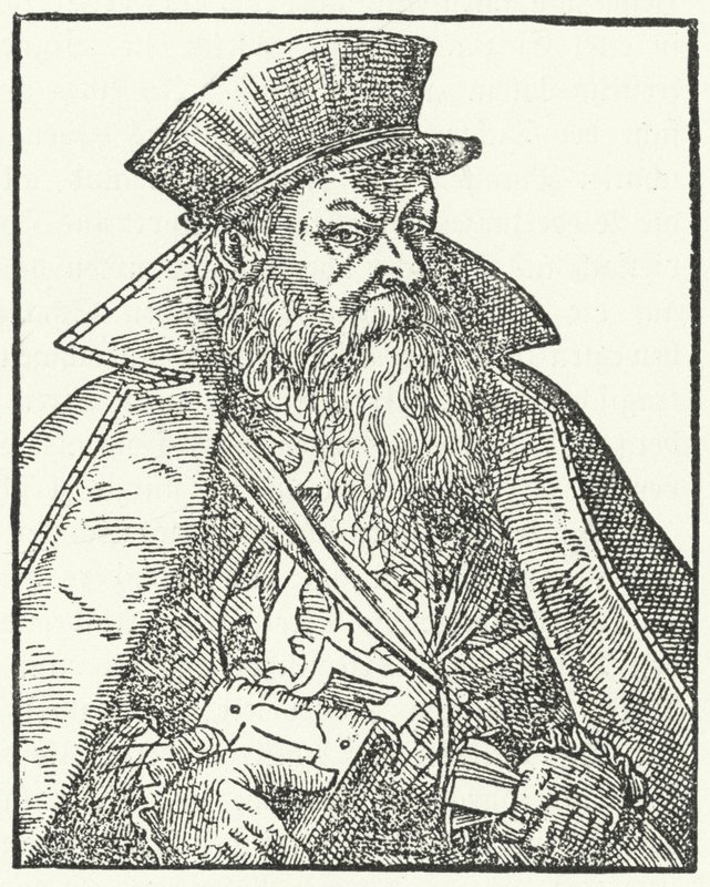 Philipp Nicodemus Frischlin, německý dramatik (rytina) od German School