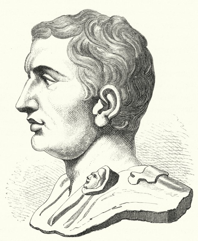 Pompeius Veliký , římský politik a voják (rytina) od German School