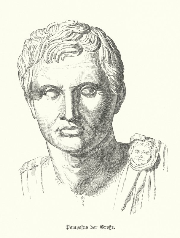 Pompeius Veliký, římský voják a politik (rytina) od German School