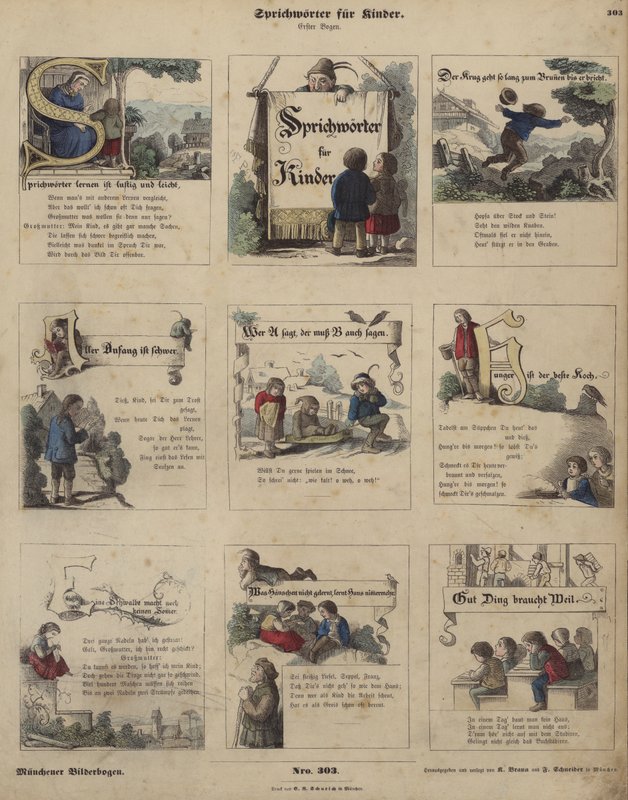 Přísloví pro děti (barevné rytí) od German School