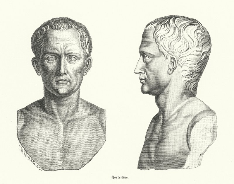 Quintus Hortensius , římský politik a řečník (rytina) od German School
