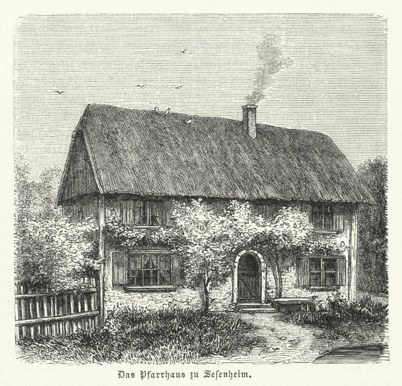 Fara v Sessenheimu, domov Friederike Brionové, s níž měl Johann Wolfgang Goethe milostný poměr během studií na štrasburské univerzitě v letech 1770-1771 od German School