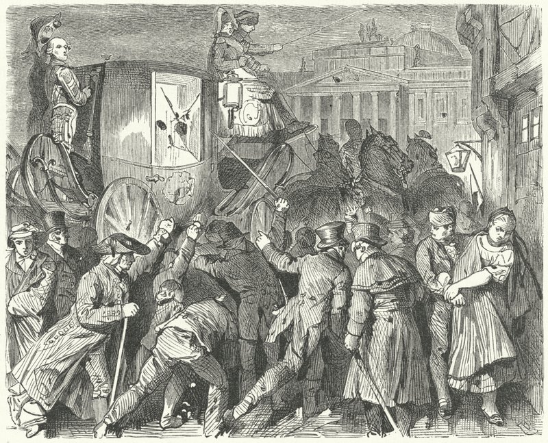 Vzpoura lidu Brunswicka proti vévodovi Karlu II, 6. září 1830 od German School