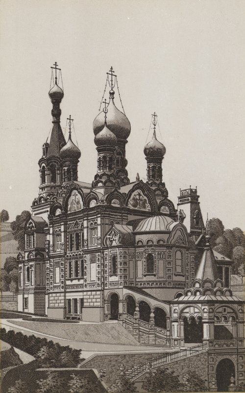 ruský kostel (litho) od German School