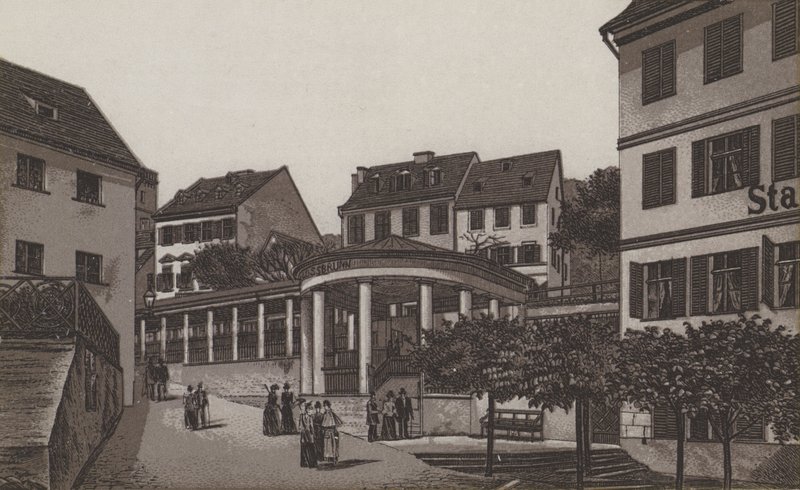 Schlossbrunn (litho) od German School