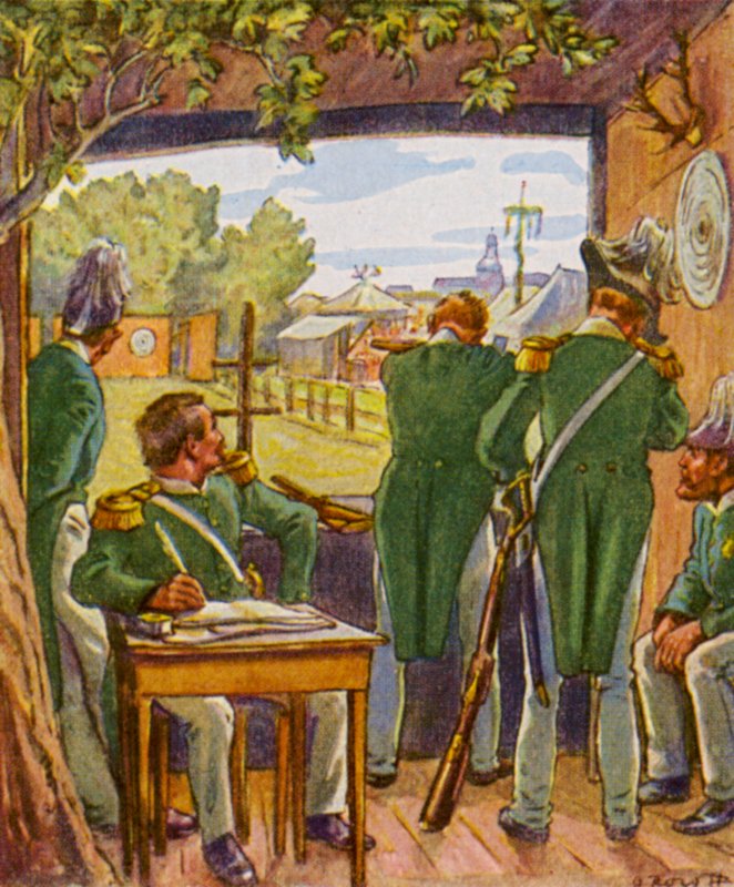 Schutzenfest / Střelecké slavnosti (barevná litografie) od German School