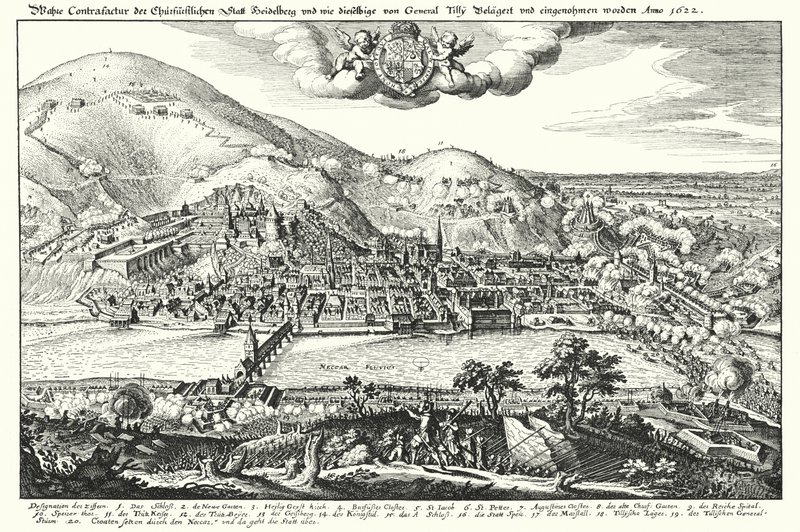 Obléhání Heidelbergu hrabětem z Tilly od German School