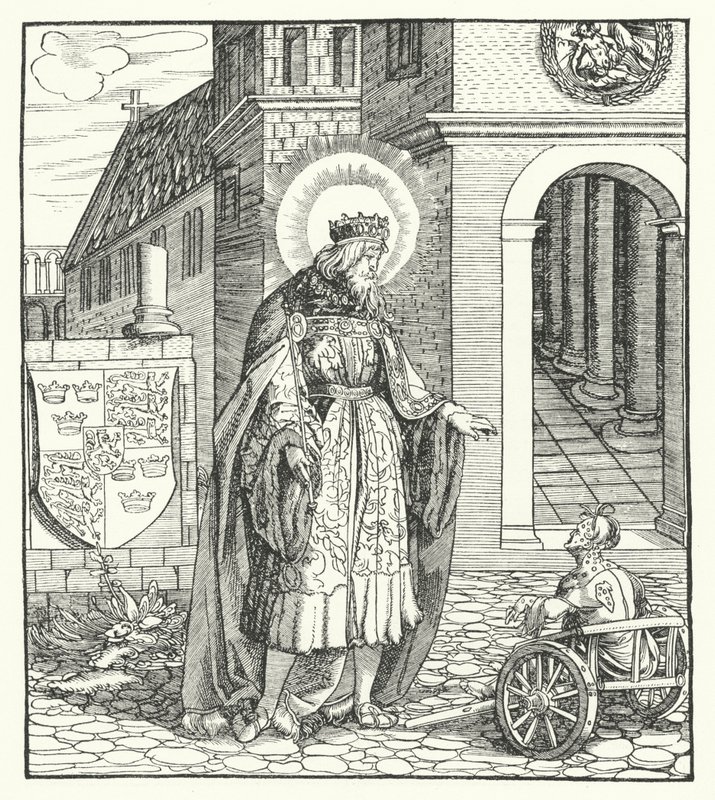 St Edward Vyznavač, král Anglie (rytina) od German School