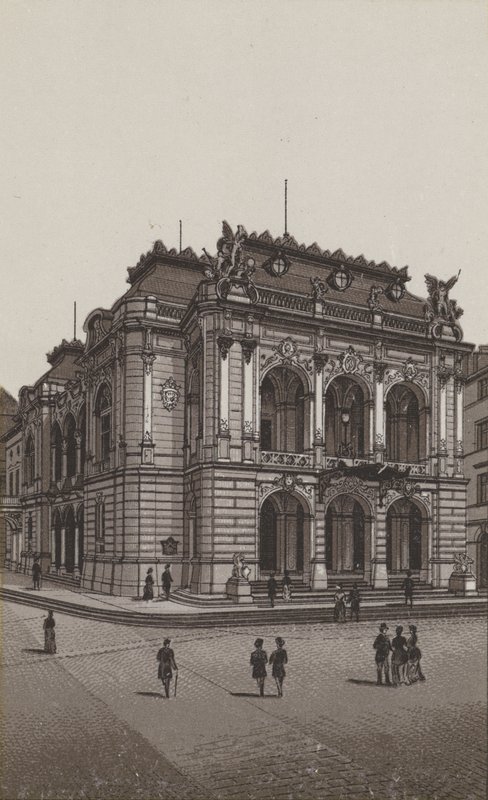 Městské divadlo (litho) od German School