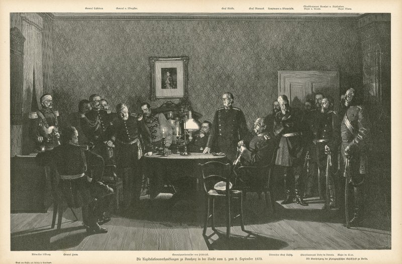 Jednání o kapitulaci v Donchery, Francie, 1.–2. září 1870 od German School