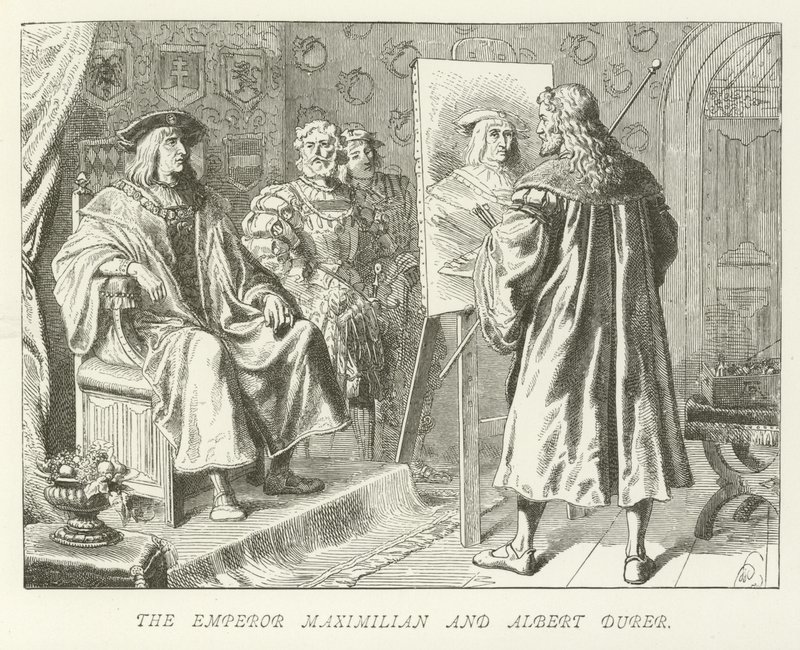 Císař Maxmilián a Albert Durer od German School