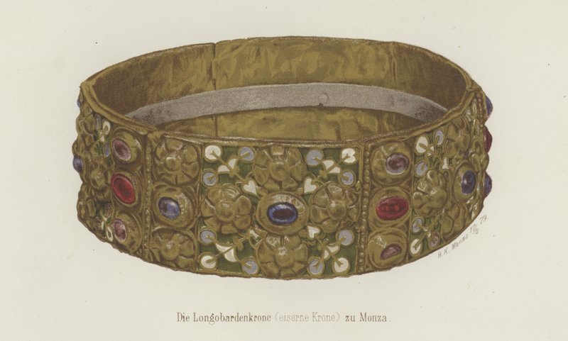 Železná koruna Lombardie (barevné lito) od German School
