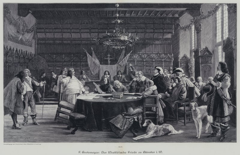 Vestfálský mír ukončení třicetileté války, Munster, Německo od German School