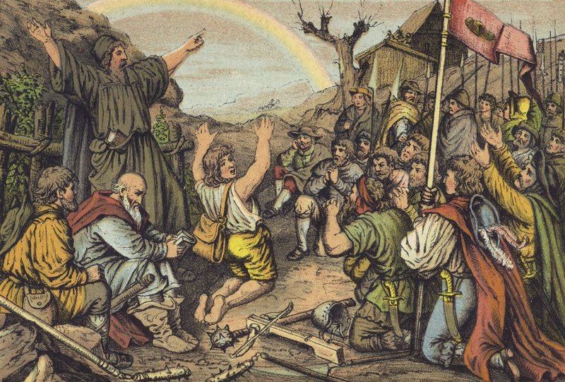 Povstání rolníků (chromolitho) od German School
