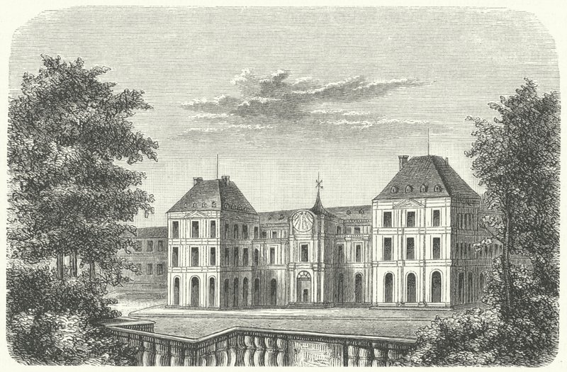 Palác Tuileries, Paříž, v roce 1799 (rytina) od German School