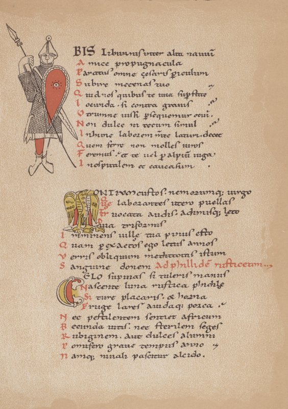 Horácova poezie ve francouzském rukopisu z 12. století od German School