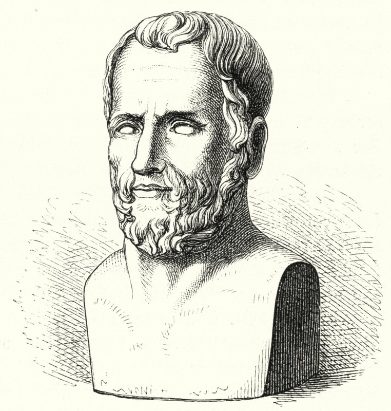 Theophrastus, starověký řecký filozof (rytina) od German School