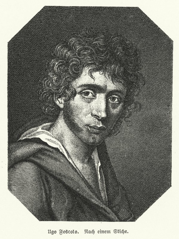 Ugo Foscolo, italský básník; voják a revolucionář (litho) od German School