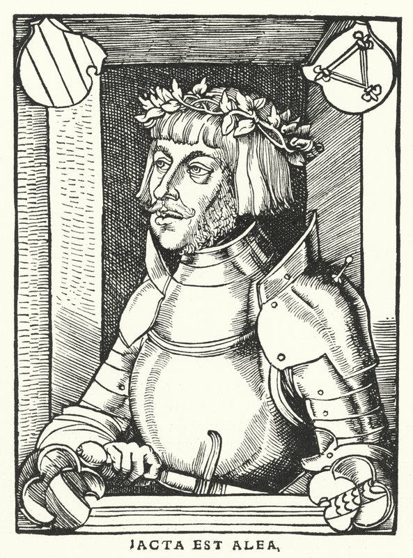 Ulrich von Hutten , německý učenec, básník, satirik a protestantský reformátor (rytina) od German School