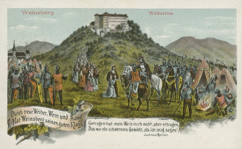 Weinsberg, Německo (barevné lito) od German School