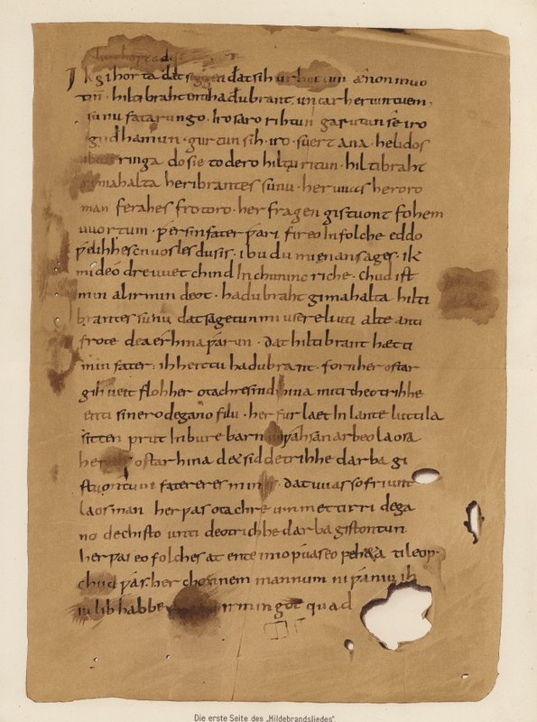 Hildebrandslied (barevná litografie) od German School