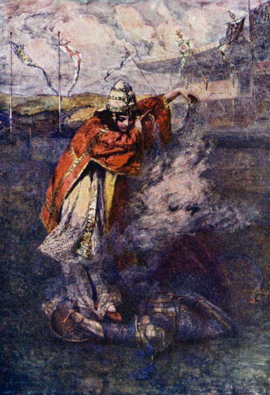 Duessa rozptýlila Enchanted Cloud (barevná litho) od Gertrude E. Demain (after) Hammond