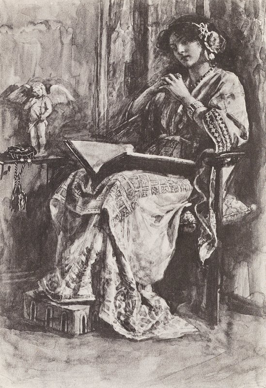 Ilustrace k knize The Story of Hereward, The Champion of England (litografie) od Gertrude E. Demain (after) Hammond