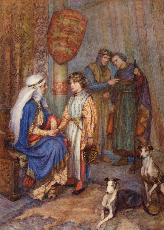 Hra Williama Shakespeara: (barevná litografie) od Gertrude E. Demain (after) Hammond