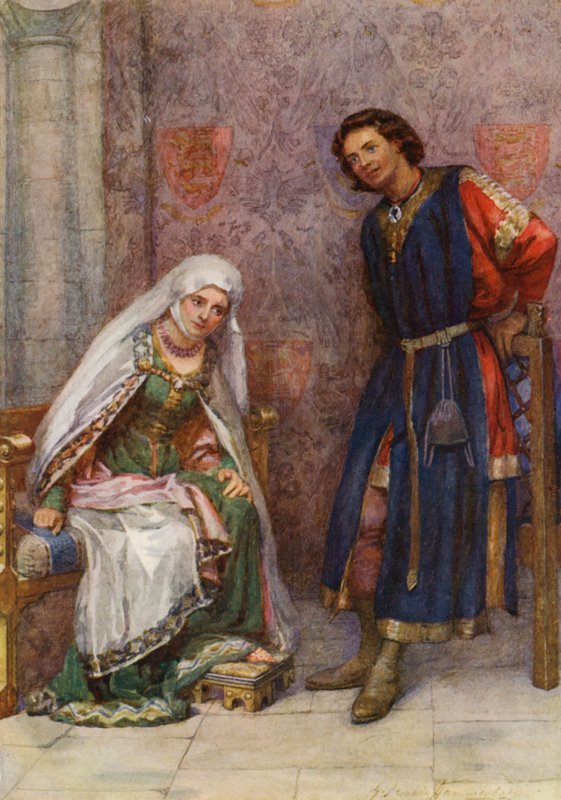 Hra Williama Shakespeara: (barevná litografie) od Gertrude E. Demain (after) Hammond