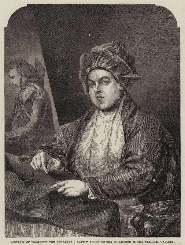Portrét Woolletta, rytce; nedávno přidán do sbírky v Národní galerii od Gilbert Stuart
