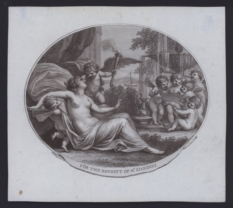 Benefiční vstupenka pro italského houslistu, skladatele a operního impresária Felice de Giardini od Giovanni Battista (after) Cipriani