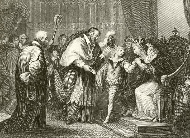 Edward, vévoda z Yorku se loučí se svou matkou od Giovanni Battista Cipriani