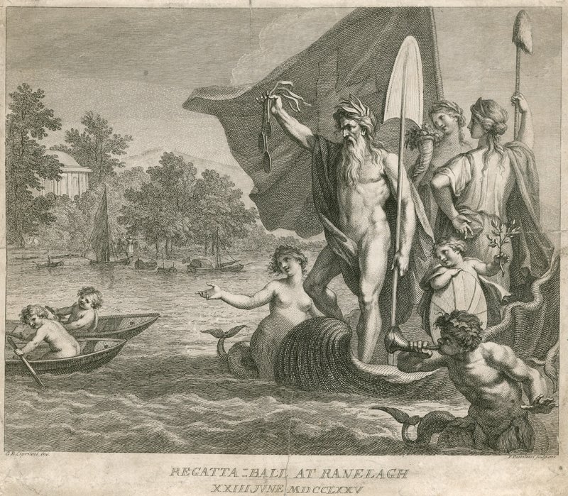 Regatový ples v Ranelagh Gardens, Millbank, Londýn, 23. června 1775 od Giovanni Battista Cipriani