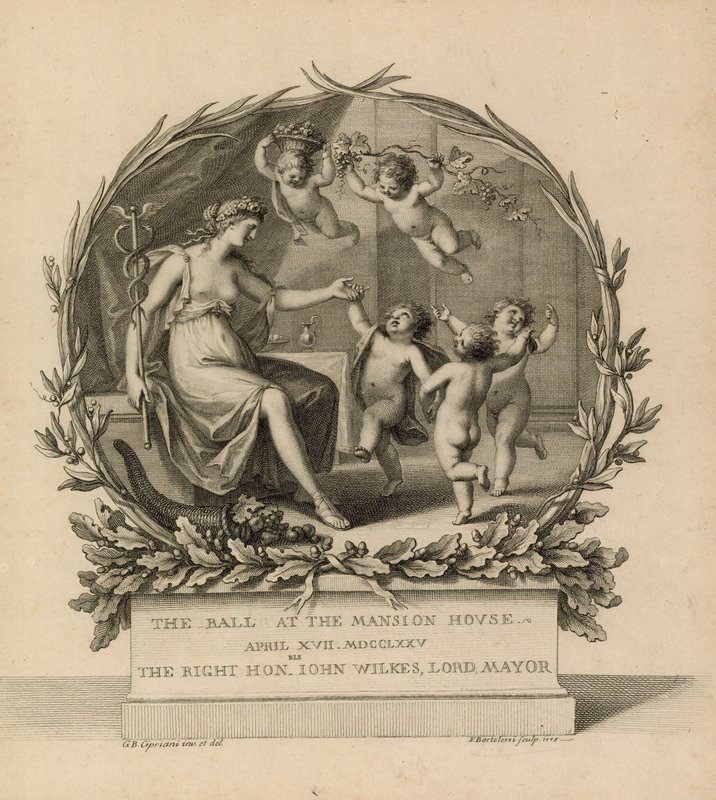 Vstupenka na ples v Mansion House, Londýn, 17. dubna 1775 od Giovanni Battista Cipriani