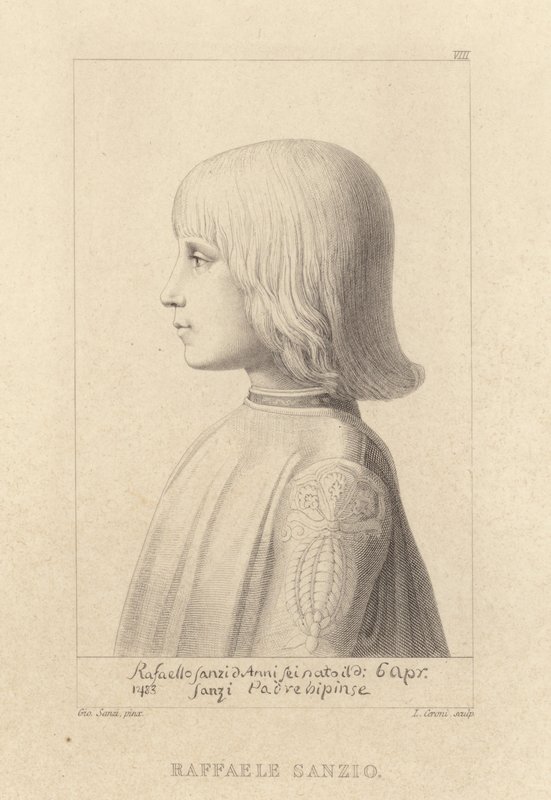 Portrét umělce Raphaela jako malého chlapce od Giovanni Santi or Sanzio