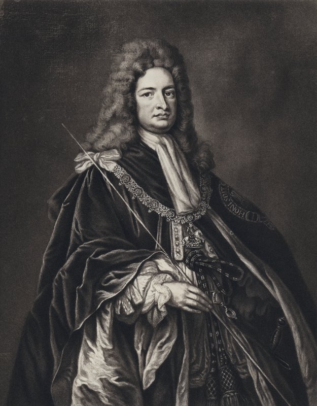 Robert Harley, hrabě z Oxfordu (litho) od Godfrey (after) Kneller