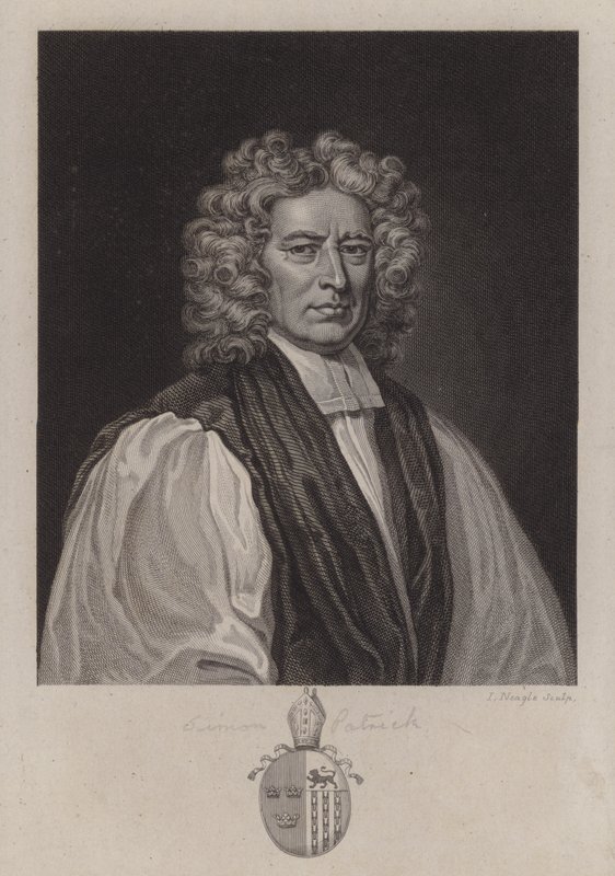 Simon Patrick, biskup z Ely (rytina) od Godfrey (after) Kneller